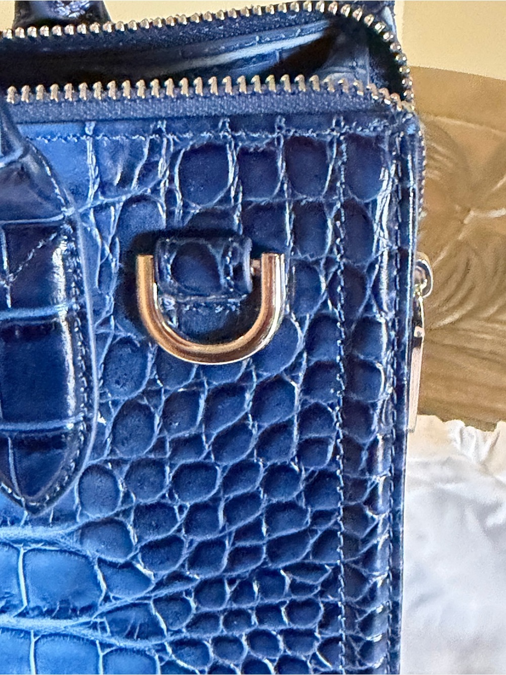 Brahmin Caroline Heavenly Blue Lumeria Satchel - Picture 14 of 15